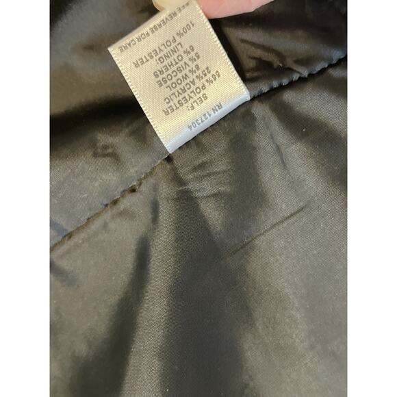 John Mark Fuzzy Wool Blend Open Cardigan Vest High Low Large Black White - Picture 9 of 9